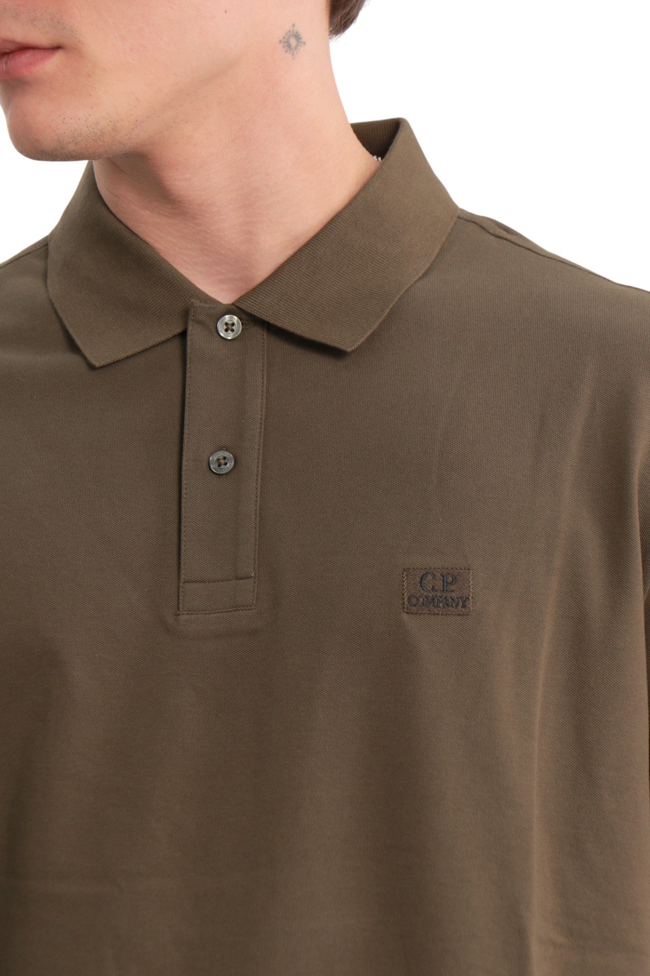 cp-company-stretch-piquet-short-sleeve-polo-green-18cmpl065a005263w683-7 Поло C.P. Company Stretch Piquet Short Sleeve Polo Green – арт. 18CMPL065A-005263W-683