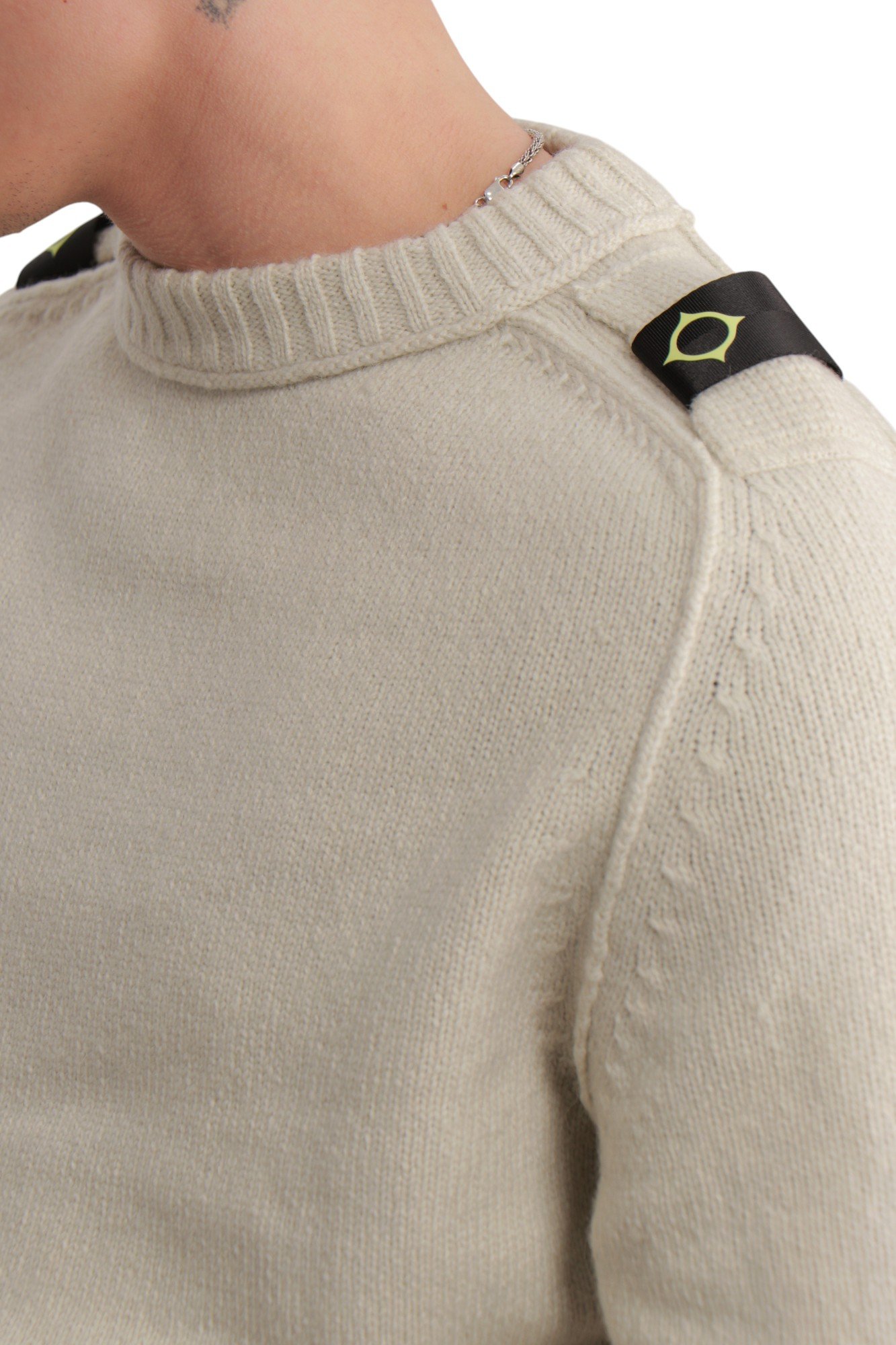 ma-strum-crew-neck-knit-crewneck-sweater-sand-ma5041-7 Ma.Strum Crew Neck Knit Crewneck Sweater у відтінку Sand MA5041