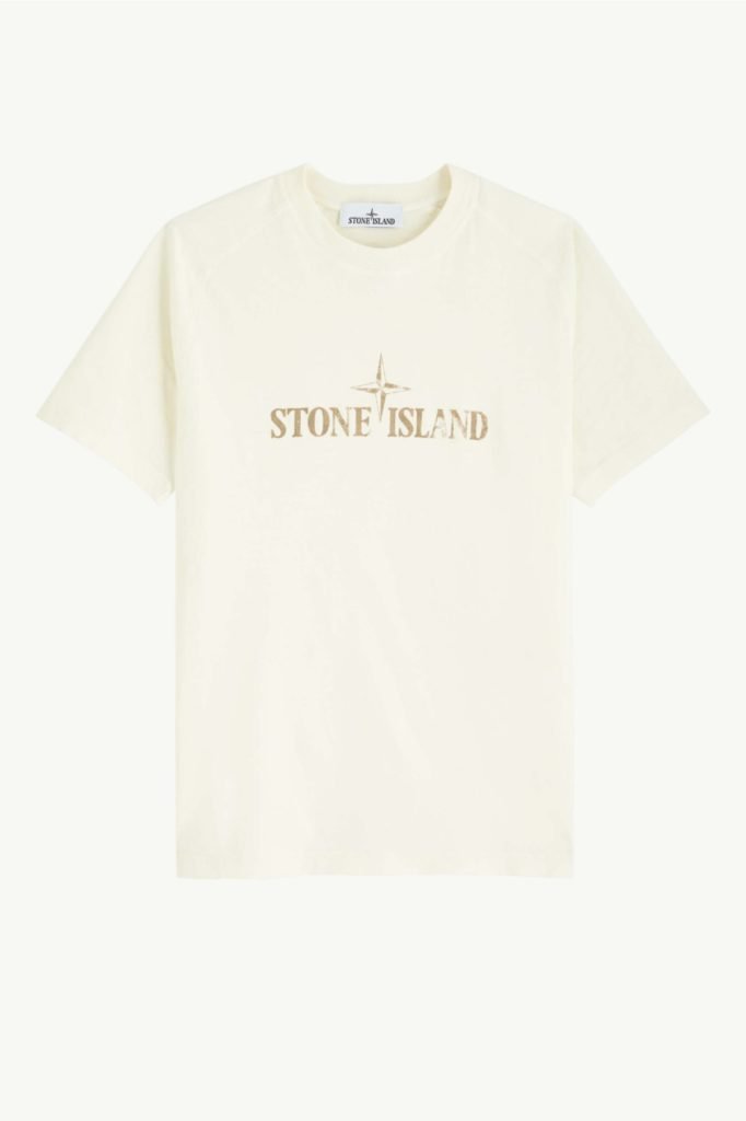 Stone Island Organic Cotton Jersey Logo T-Shirt Avorio K1S152100020-S0081-V0093