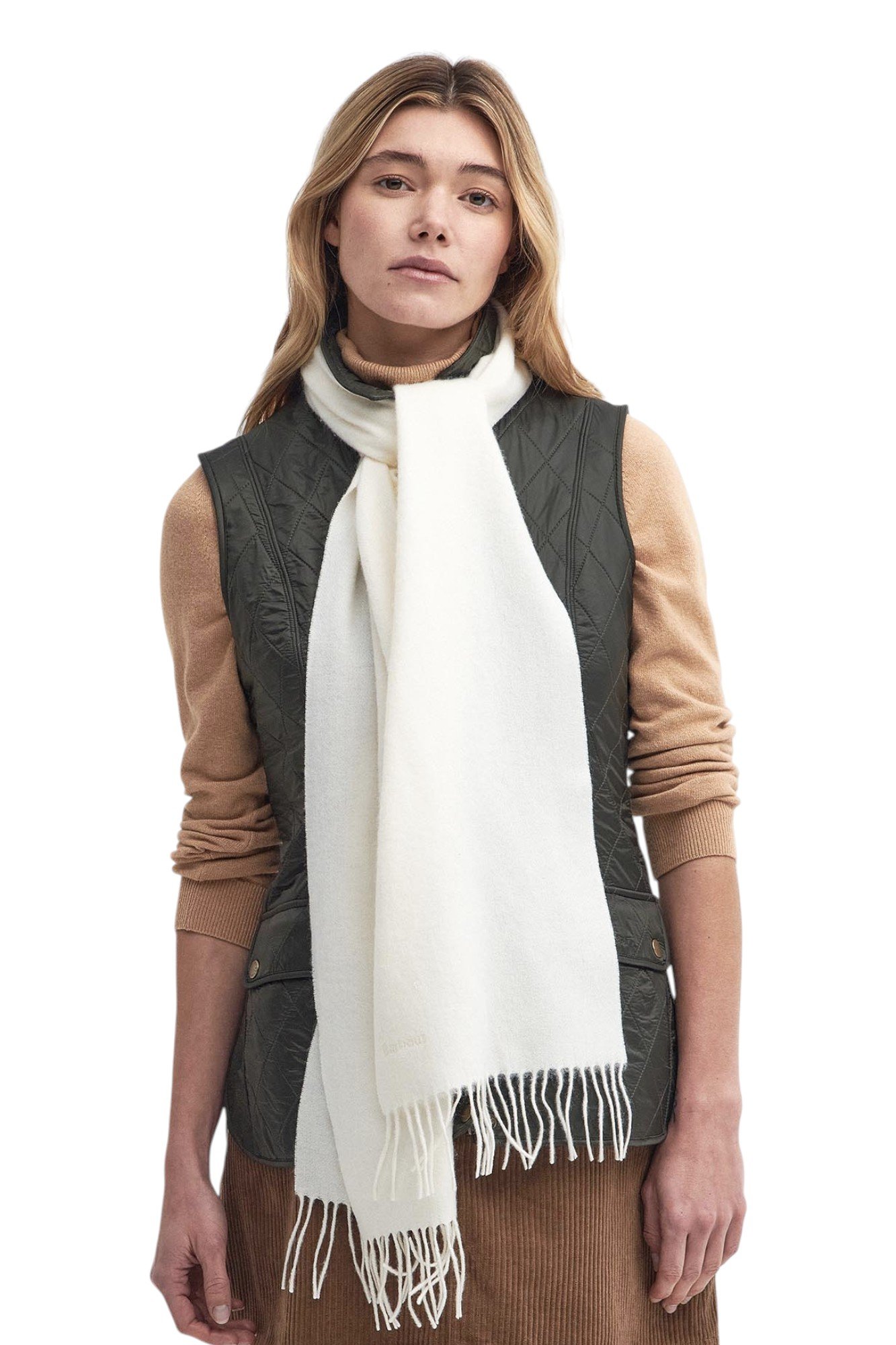 barbour-lambswool-woven-scarf-cream-lsc0133cr11-2 Barbour Lambswool Woven Scarf Cream LSC0133CR11