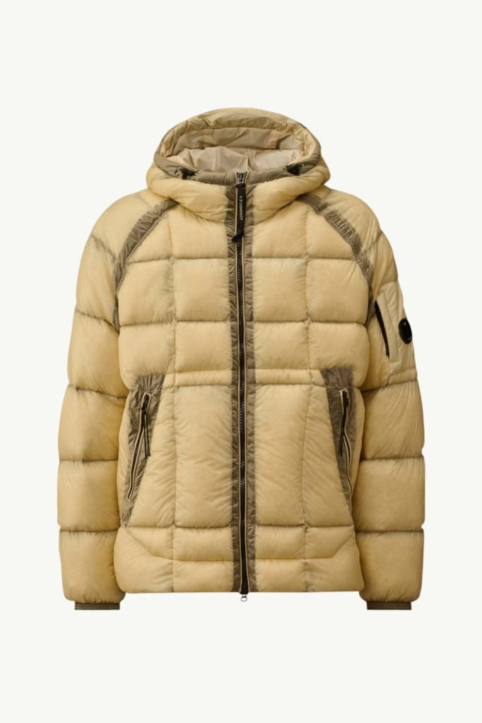 C.P. Company D.D. Shell Hooded Medium Down Jacket Beige 19CMOW702A-110416A-402