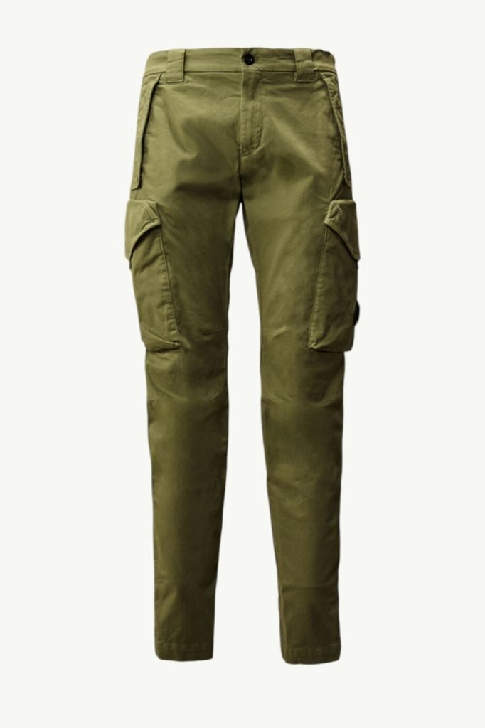 C.P. Company Stretch Sateen Ergonomic Lens Cargo Pants Green 19CMPA730A-005529G-612