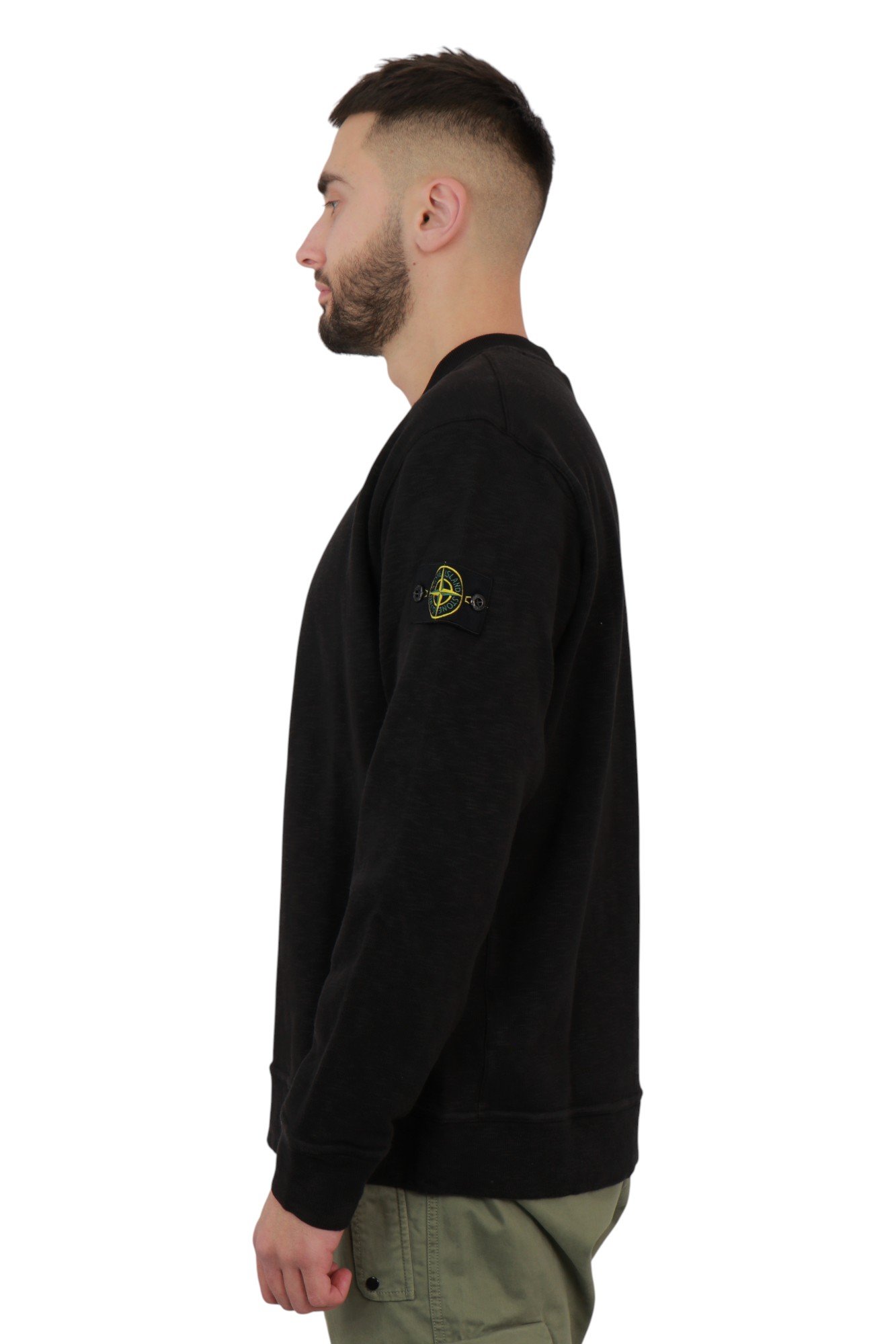 stone-island-vanise-brushed-heavy-cotton-jersey-black-k2s156100053s0238v0029-3 Світшот Stone Island Vanisé Brushed Heavy Cotton Jersey Black – арт. K2S156100053-S0238-V0029