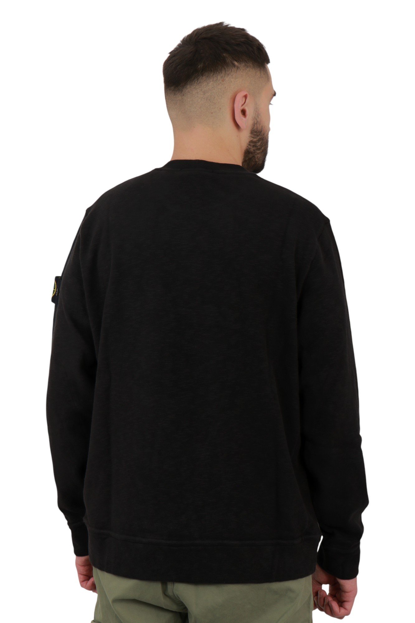 stone-island-vanise-brushed-heavy-cotton-jersey-black-k2s156100053s0238v0029-5 Світшот Stone Island Vanisé Brushed Heavy Cotton Jersey Black – арт. K2S156100053-S0238-V0029