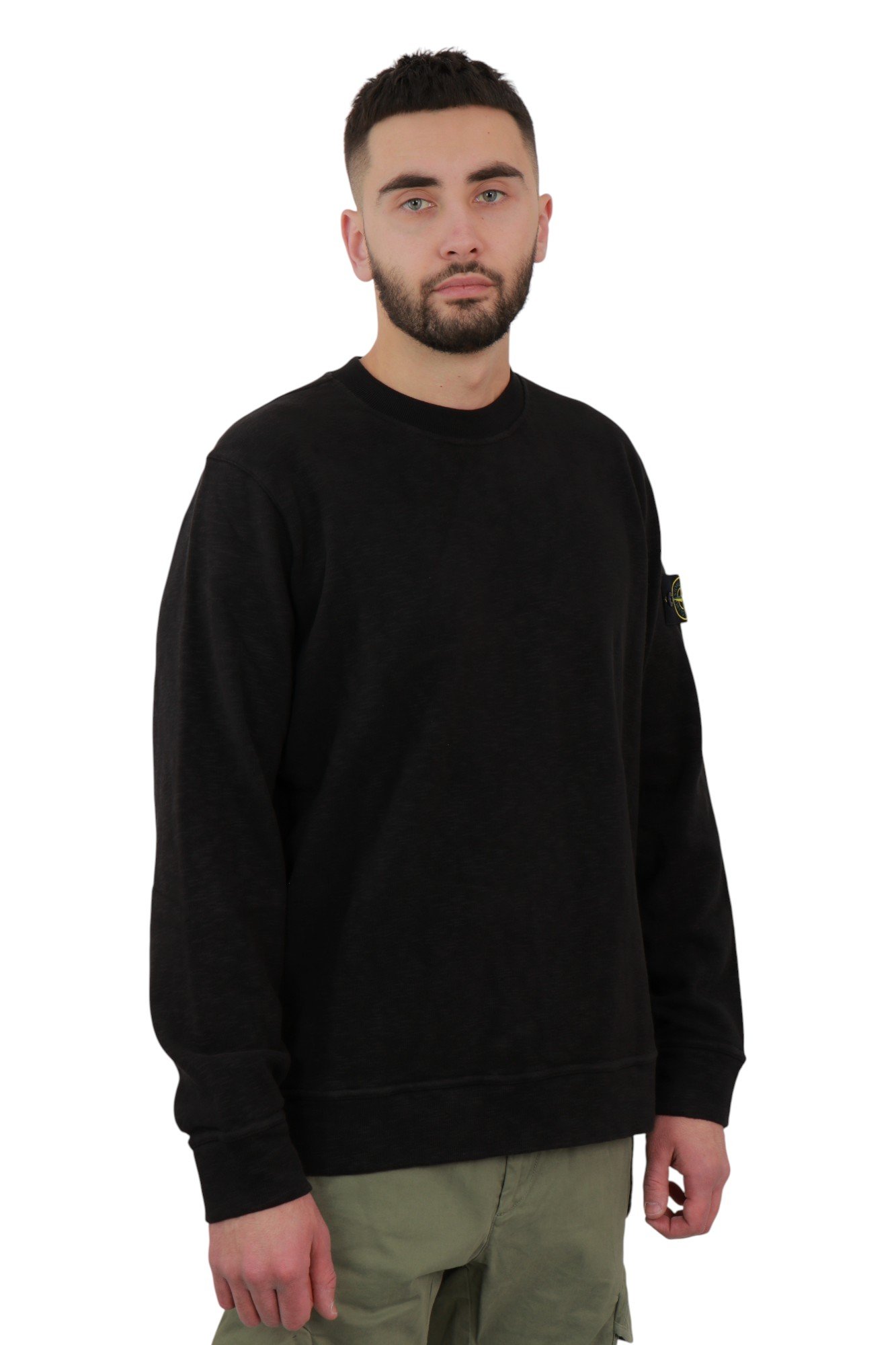 stone-island-vanise-brushed-heavy-cotton-jersey-black-k2s156100053s0238v0029-6 Світшот Stone Island Vanisé Brushed Heavy Cotton Jersey Black – арт. K2S156100053-S0238-V0029