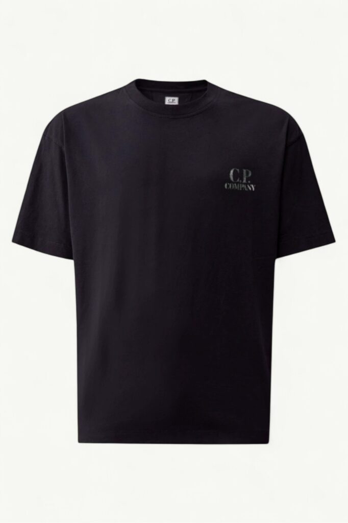 C.P. Company 30/1 Jersey Comfort Logo T-Shirt Total Eclipse – Blue – 20CMTS143A-110579W-888