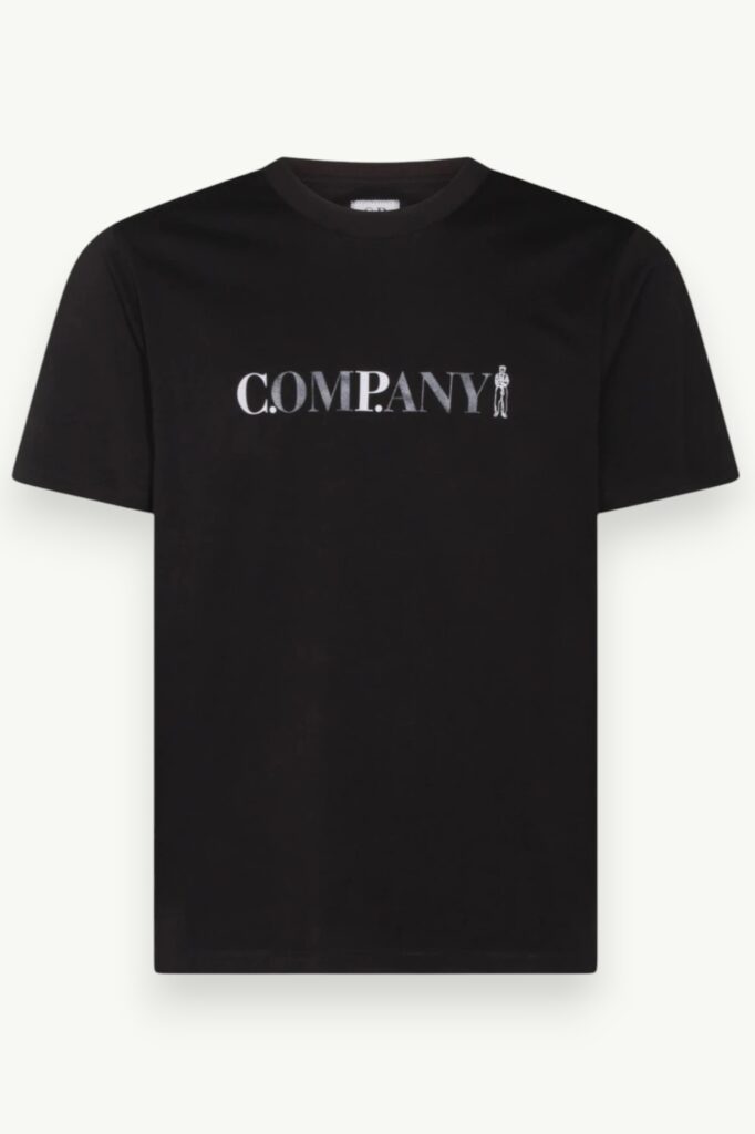 C.P. Company 30/1 Jersey Short Sleeve Chest Logo T-Shirt Gauze Black - 20CMTS085A-005100W-999