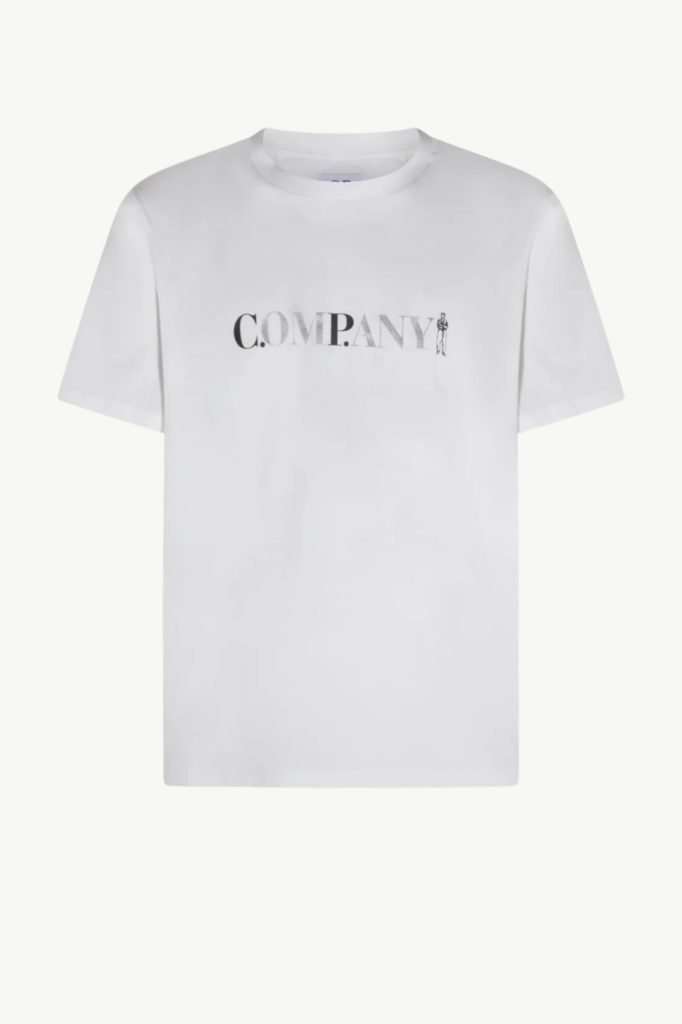 C.P. Company 30/1 Jersey Short Sleeve Chest Logo T-Shirt Gauze White 20CMTS085A-005100W-103