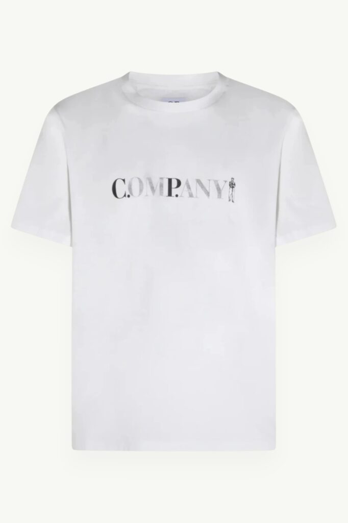 C.P. Company 30/1 Jersey Short Sleeve Chest Logo T-Shirt Gauze White - 20CMTS085A-005100W-103 
