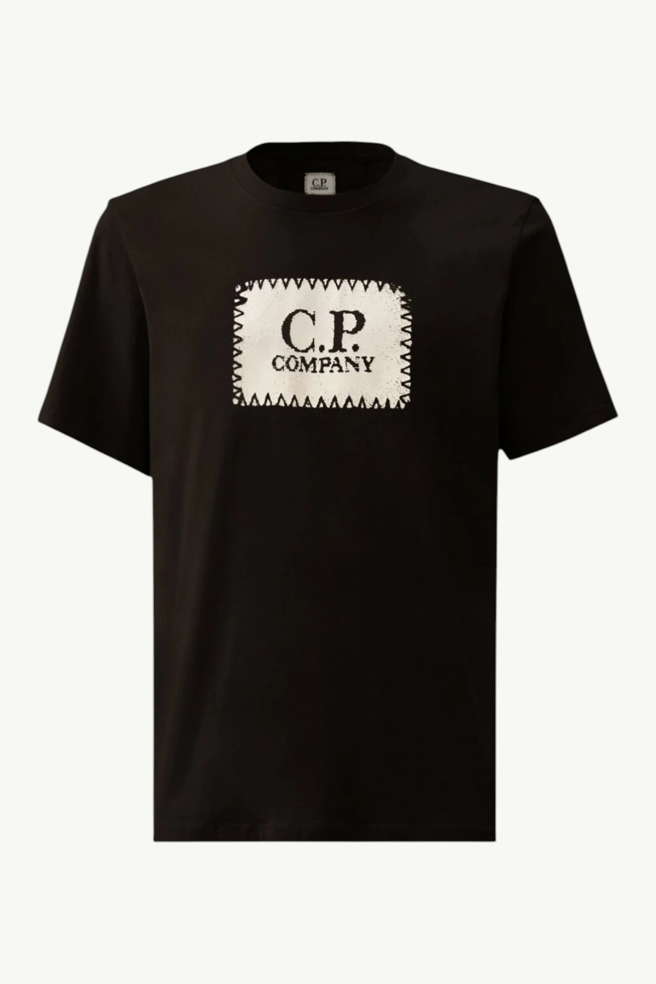 C.P. Company 30/1 Jersey Short Sleeve Logo Label T-Shirt Gauze Black - RCCMTS723A-005100W-999