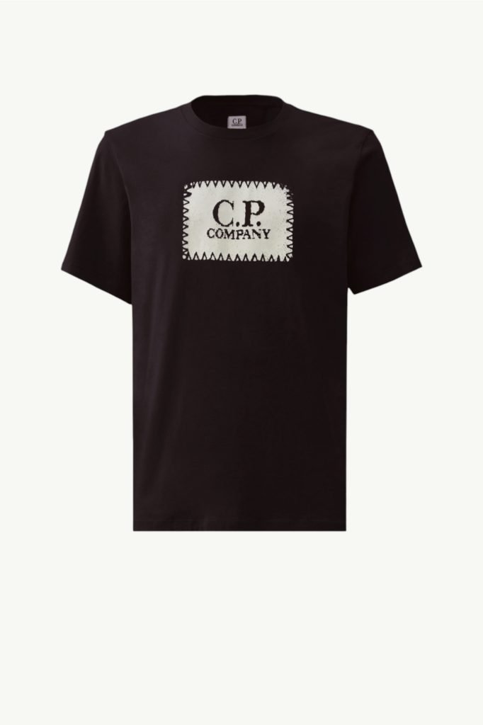 C.P. Company 30/1 Jersey Short Sleeve Logo Label T-Shirt Total Eclipse – Blue RCCMTS723A-005100W-888