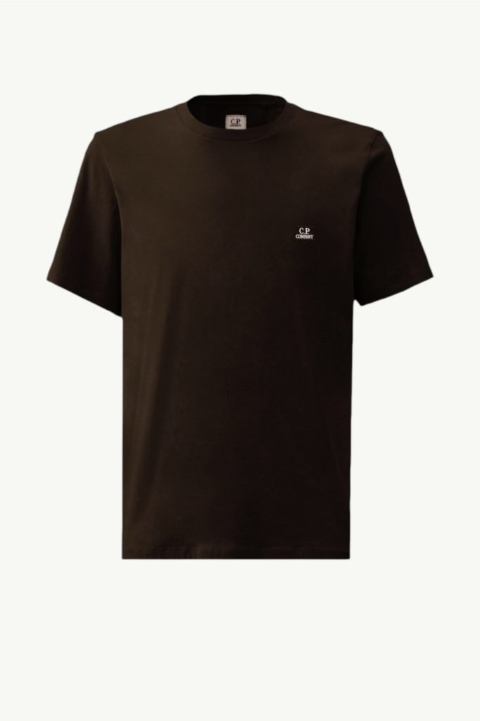 C.P. Company 30/1 Jersey Short Sleeve Logo Patch T-Shirt Black RCCMTS726A-005100W-999