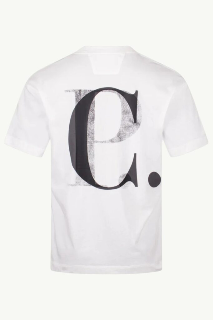 C.P. Company 30/1 Jersey Short Sleeve Logo T-Shirt Gauze White - 20CMTS087A-005100W-103