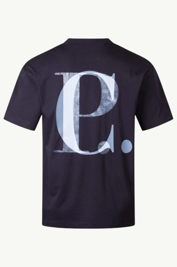 C.P. Company 30/1 Jersey Short Sleeve Logo T-Shirt Total Eclipse – Blue - 20CMTS087A-005100W-888 
