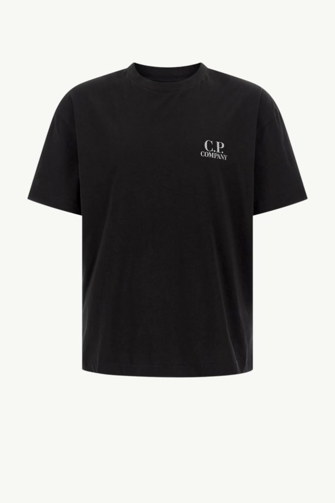 C.P. Company 30/1 Jersey Short Sleeve Printed Graphics T-Shirt Black 20CMTS086A-005100W-999