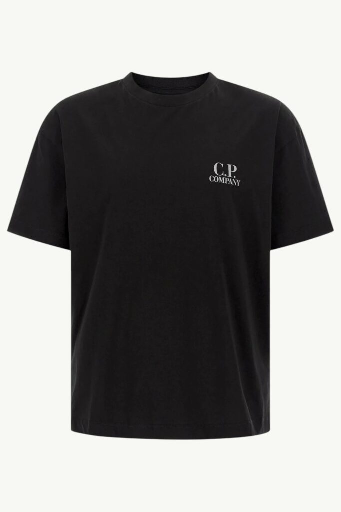 C.P. Company 30/1 Jersey Short Sleeve Printed Graphics T-Shirt Black - 20CMTS086A-005100W-999