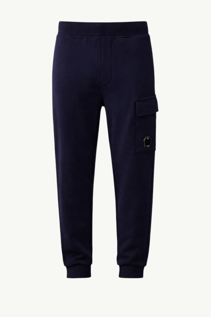 C.P. Company Diagonal Raised Fleece Cargo Lens Sweatpants Total Eclipse – Blue RCCMSP717A-005086W-888