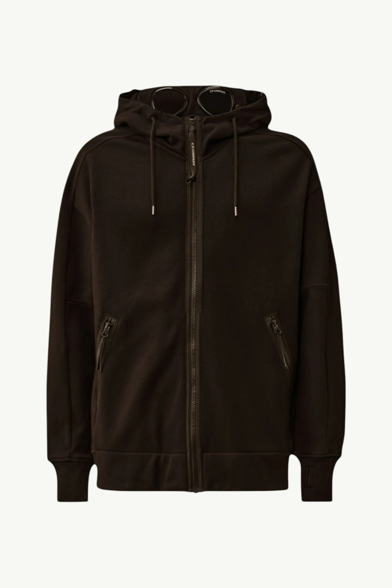 C.P. Company Diagonal Raised Fleece Goggle Sweatshirt Black – RCCMSS715A-005086W-999