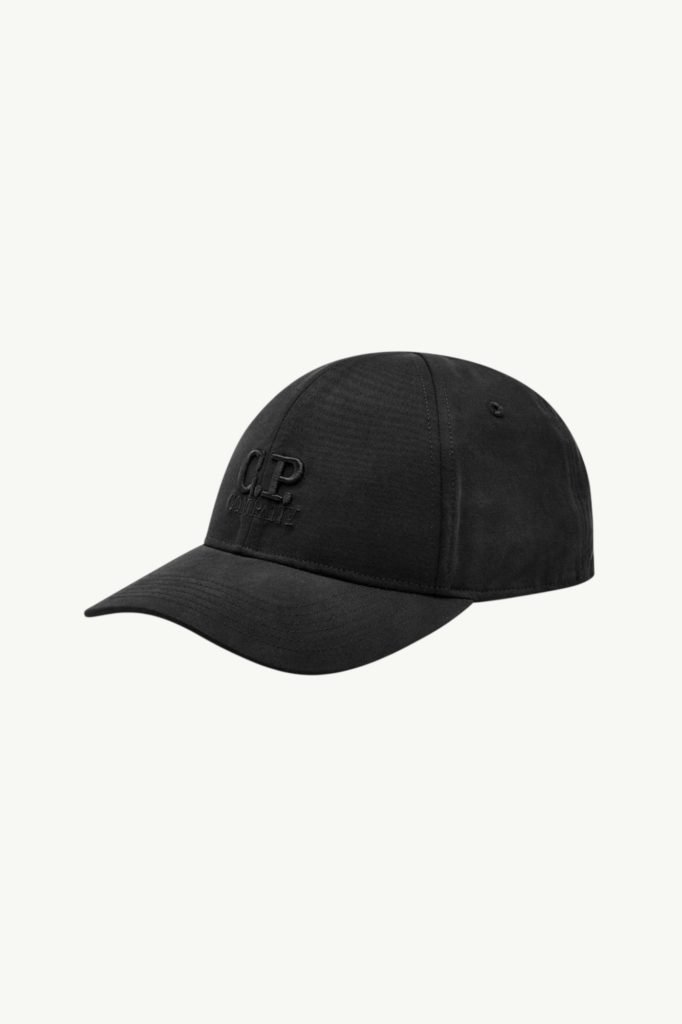 C.P. Company Gabardine Logo Cap Black RCCMAC750A-006288A-999