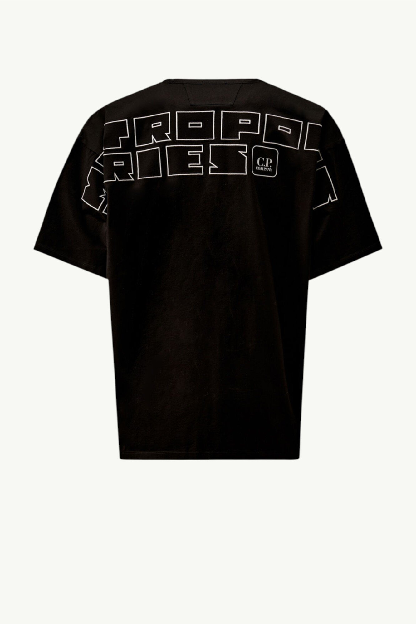 cp-company-metropolis-series-mercerized-jersey-short-sleeve-back-embroidery-t-shirt-black-20clts056a006370w999-2 C.P. Company Metropolis Series Mercerized Jersey Short Sleeve Back Embroidery T-Shirt Black 20CLTS056A-006370W-999
