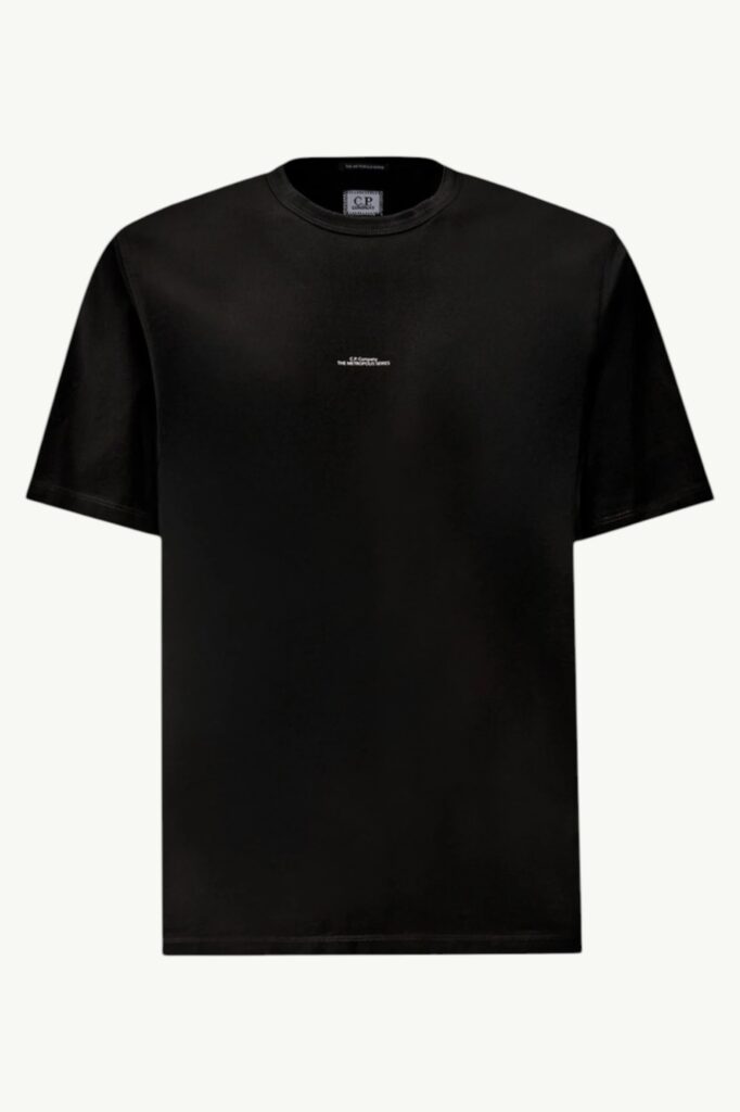 C.P. Company Metropolis Series Mercerized Jersey Short Sleeve Logo T-Shirt Black - 20CLTS018A-006370W-999