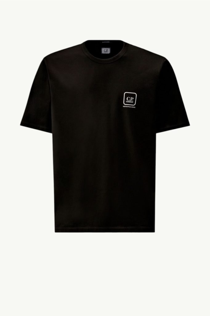 C.P. Company Metropolis Series Mercerized Jersey Short Sleeve Printed Badge T-Shirt Black 20CLTS055A-006370W-999