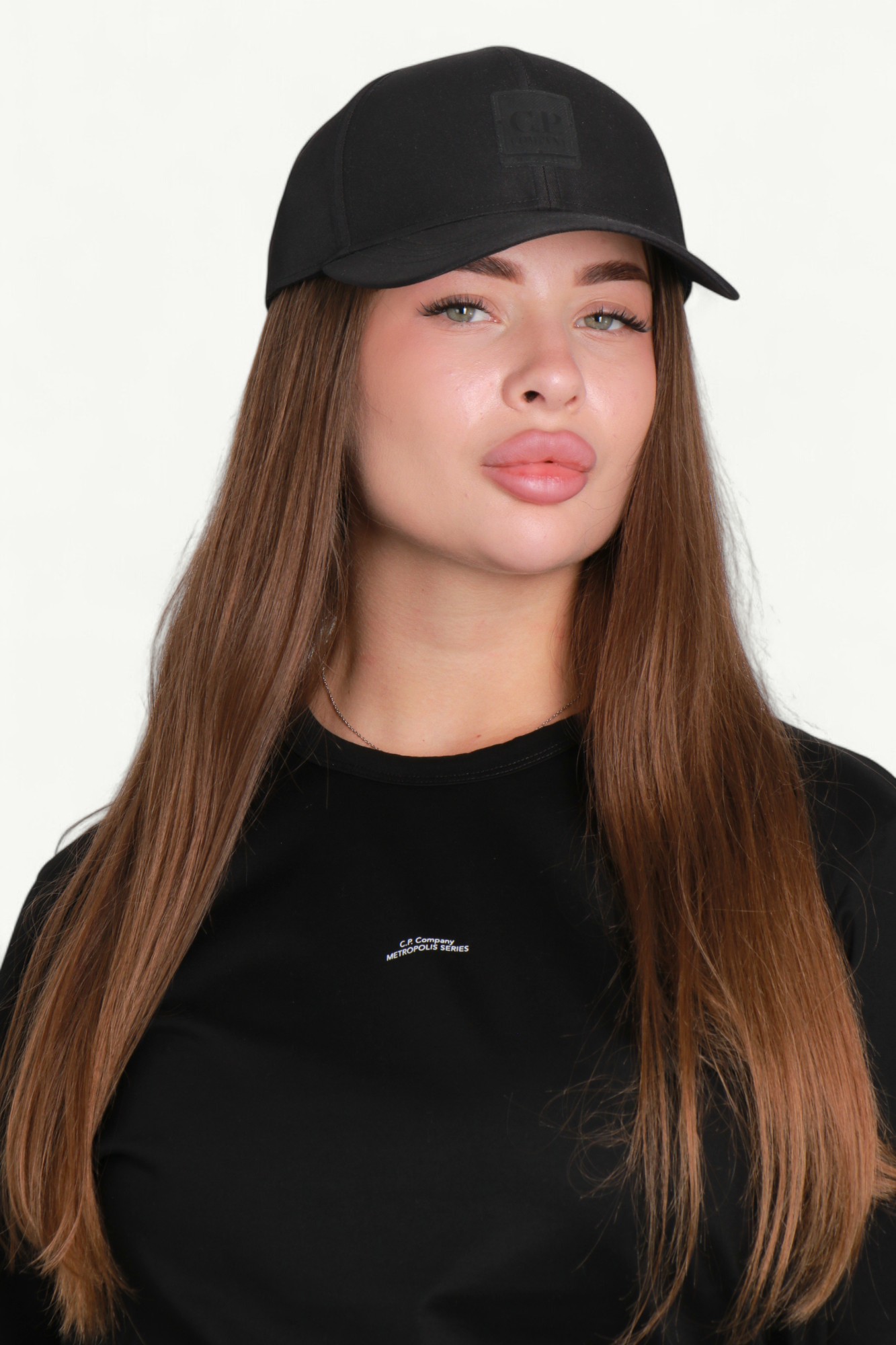 C.P. Company Metropolis Series Polyester Twill Logo Cap Black 20CLAC044A-005952A-999