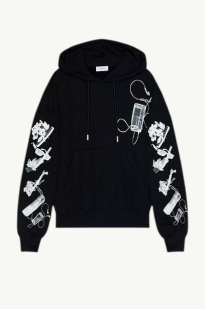 Off-White Arrow Skate Hoodie Black OMBB118S24FLE002