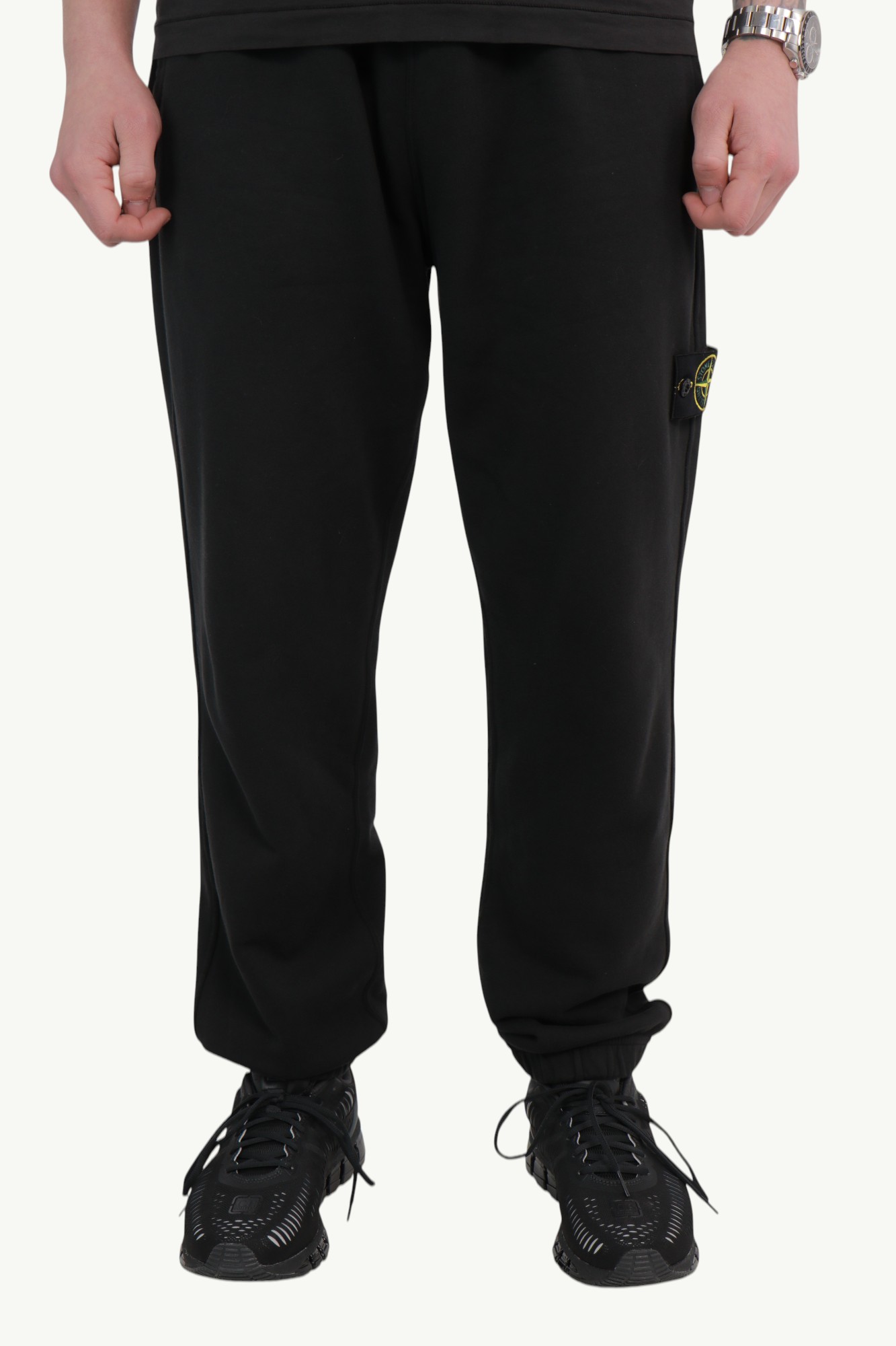 stone-island-cotton-fleece-pant-black-l1s156200004s0410v0029-5 Stone Island Cotton Fleece Pant Black - L1S156200004-S0410-V0029