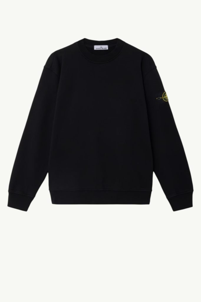 Stone Island Organic Cotton Fleece Sweatshirt Black L1S156100060-S0051-V0029