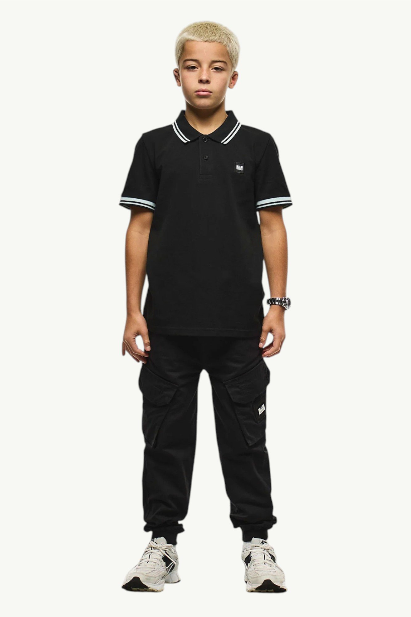 weekend-offender-kids-levanto-polo-shirt-black-sea-spray-blue-4 Weekend Offender Kids Levanto Polo Shirt Black/Sea Spray Blue KIDSPO3A13-BLAKSEAS