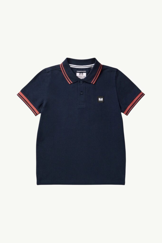 Weekend Offender Kids Levanto Polo Shirt Navy/Clay – KIDSPO3A13-NAVYCLAY