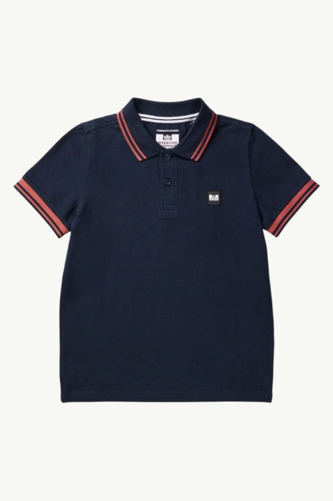 Weekend Offender Kids Levanto Polo Shirt Navy/Clay KIDSPO3A13-NAVYCLAY