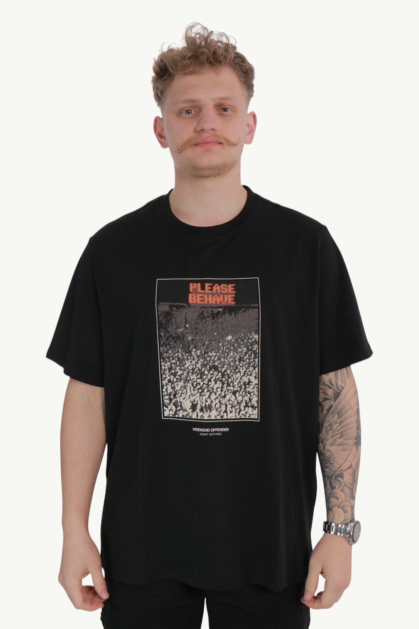 weekend-offender-behave-graphic-t-shirt-black-1 Weekend Offender Behave Graphic T-Shirt Black - PT1B01-BLACK