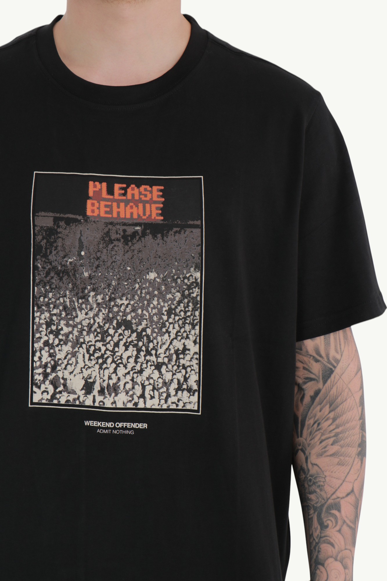 weekend-offender-behave-graphic-t-shirt-black-5 Weekend Offender Behave Graphic T-Shirt Black - PT1B01-BLACK