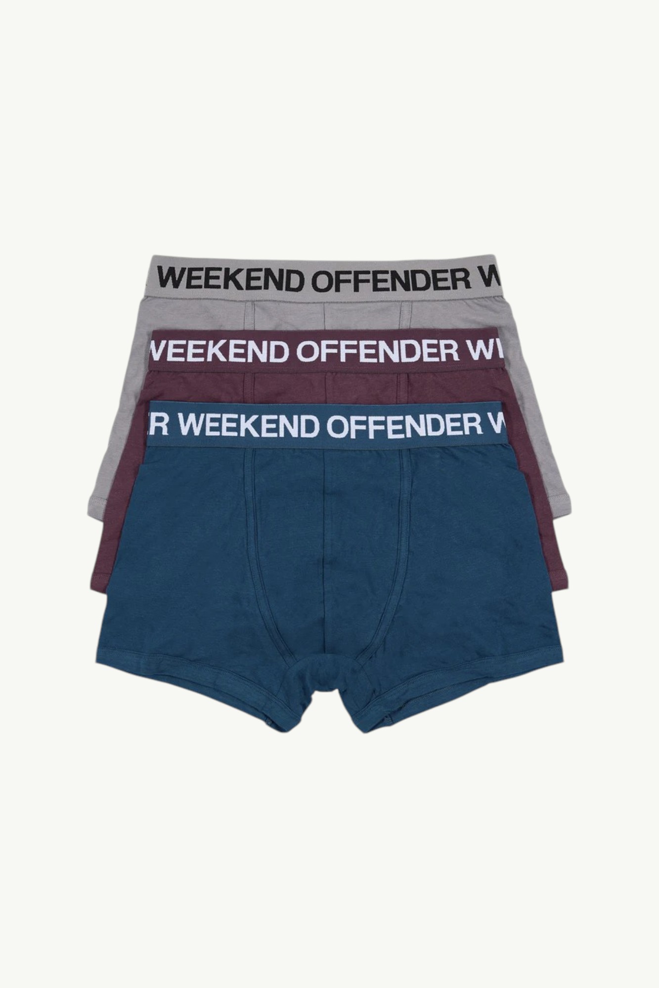 weekend-offender-boxer-shorts-pack-of-3-light-grey-deep-plum-juniper-blue-1 Weekend Offender Boxer Shorts Pack Of 3 Light Grey/ Deep Plum/ Juniper Blue - WOSBO03-LGDPJU