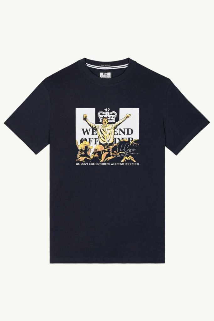Weekend Offender Leo Gregory Graphic T-Shirt Navy - CSPT1814-Navy