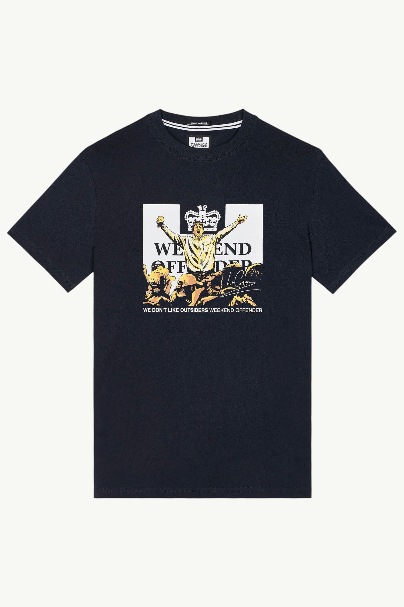 Weekend Offender Leo Gregory Graphic T-Shirt Navy - CSPT1814-Navy