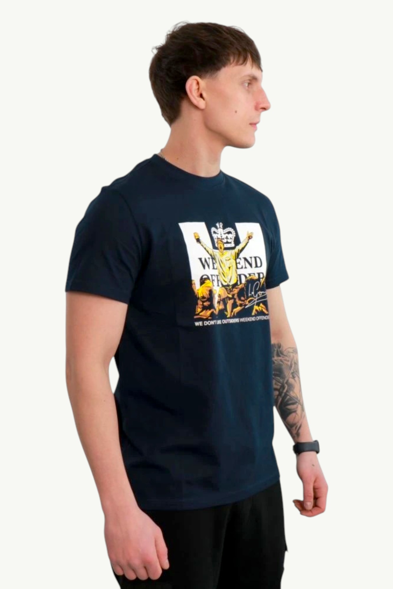 weekend-offender-leo-gregory-graphic-t-shirt-navy-CSPT1814-Navy-5 Weekend Offender Leo Gregory Graphic T-Shirt Navy CSPT1814-NAVY