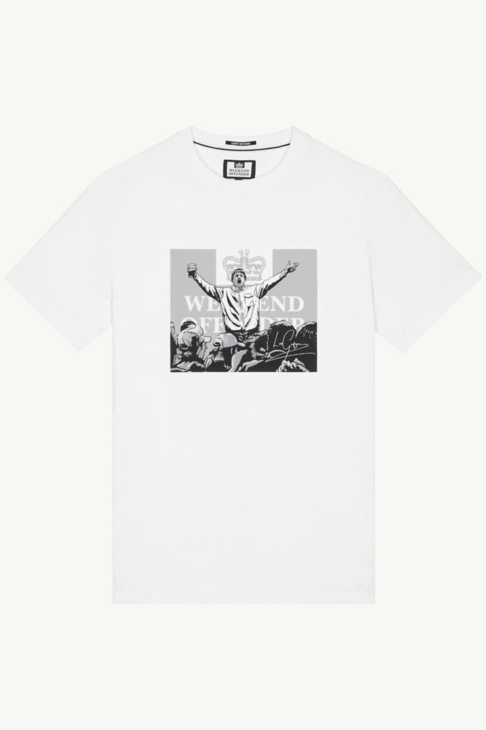 Weekend Offender Leo Gregory Mono Graphic T-Shirt White - PT3A05-White