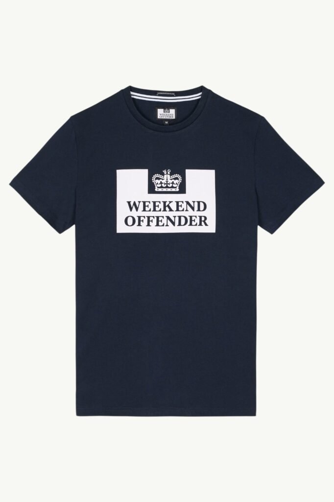 Weekend Offender Prison Classic T-Shirt Navy - WOTS200-NAVY