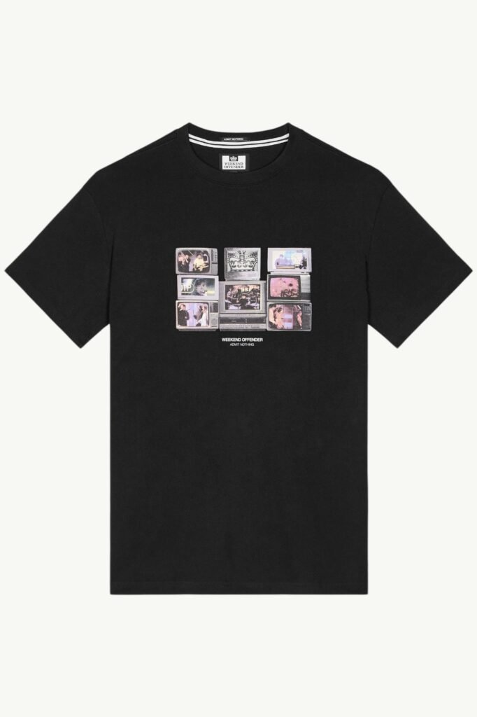 Weekend Offender Vision Graphic T-Shirt White - PT3A08-Black