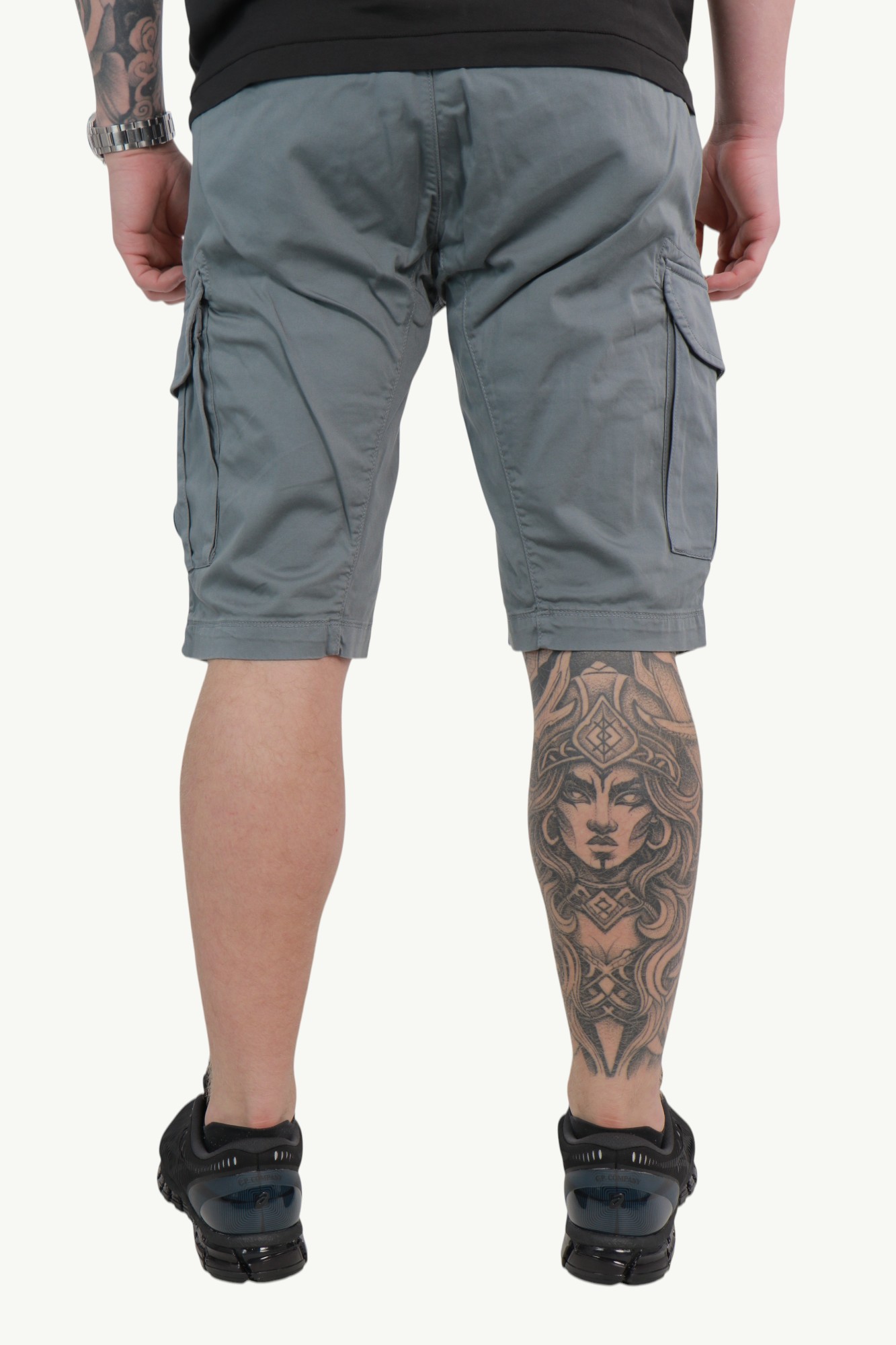 cp-company-bermuda-cargo-satin-stretch-shorts-grey-18cmbe116a005694g872-5 C.P. Company Bermuda Cargo Satin Stretch Shorts Grey - 18CMBE116A-005694G-872
