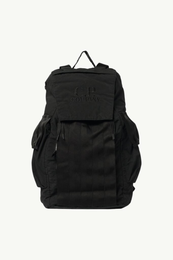 C.P. Company Plain Paper Touch Mixed Backpack Black - 20CMAC155-A110188M-999