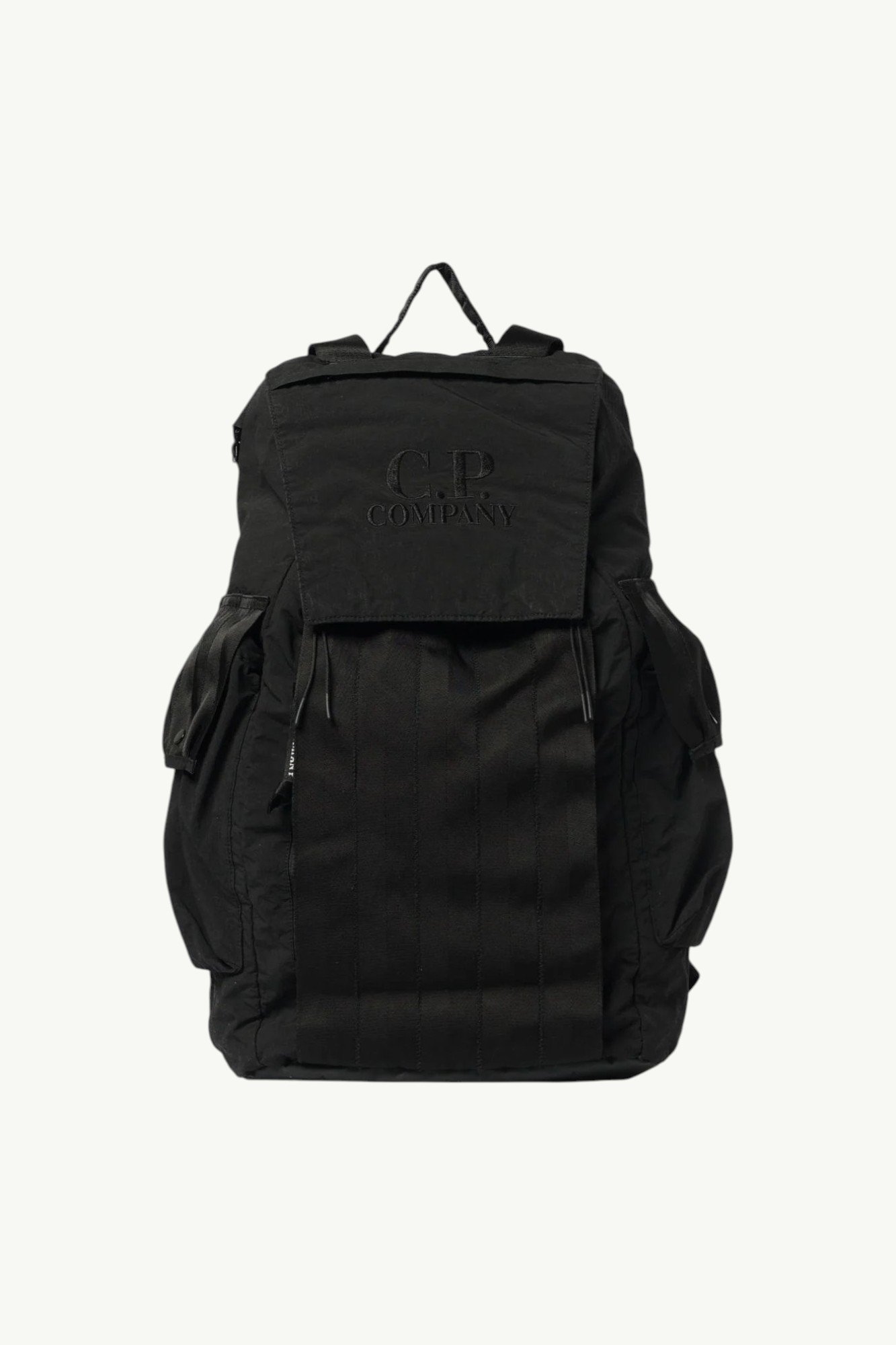 C.P. Company Plain Paper Touch Mixed Backpack Black - 20CMAC155-A110188M-999