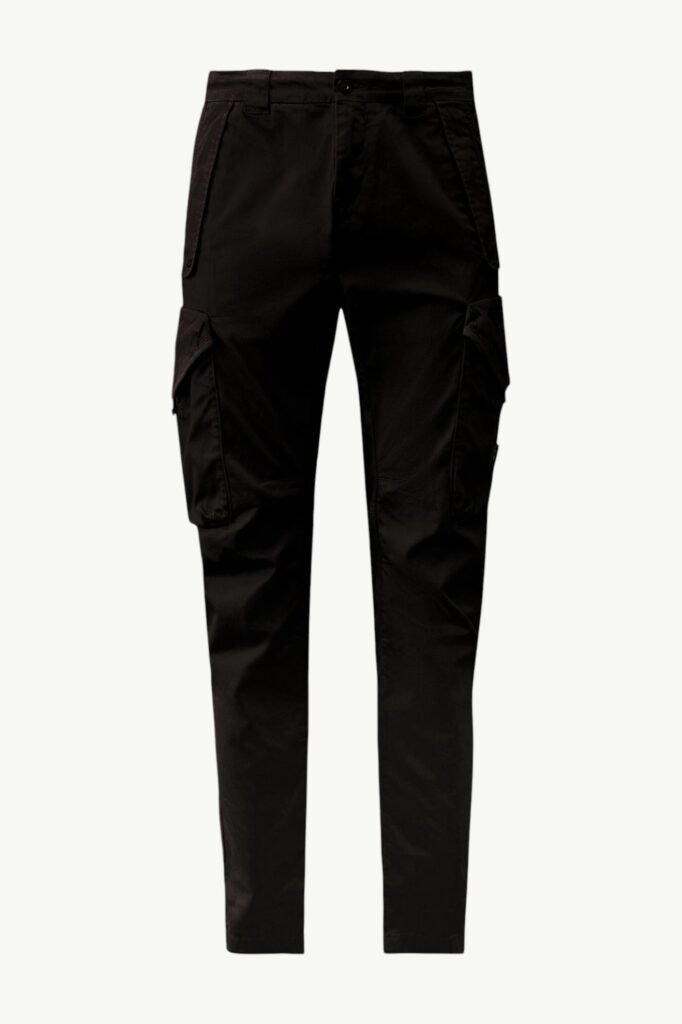 C.P. Company Stretch Sateen Ergonomic Lens Cargo Pants Black - RSCMPA743A-005694G-999