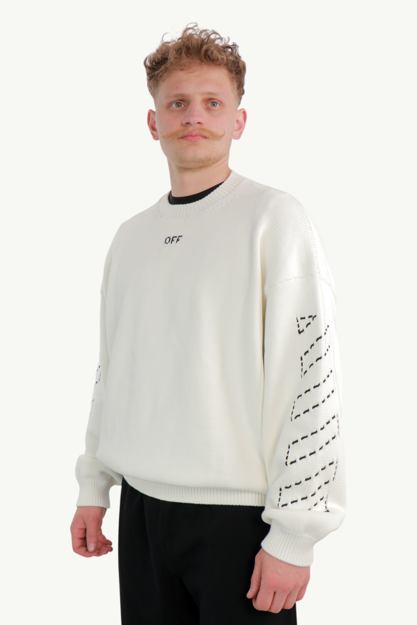 off-white-stitch-arr-diags-knit-crew-white-omhe191c99kni0016110-2 Off-White Stitch Arr Diags Knit Crew White OMHE191C99KNI0016110
