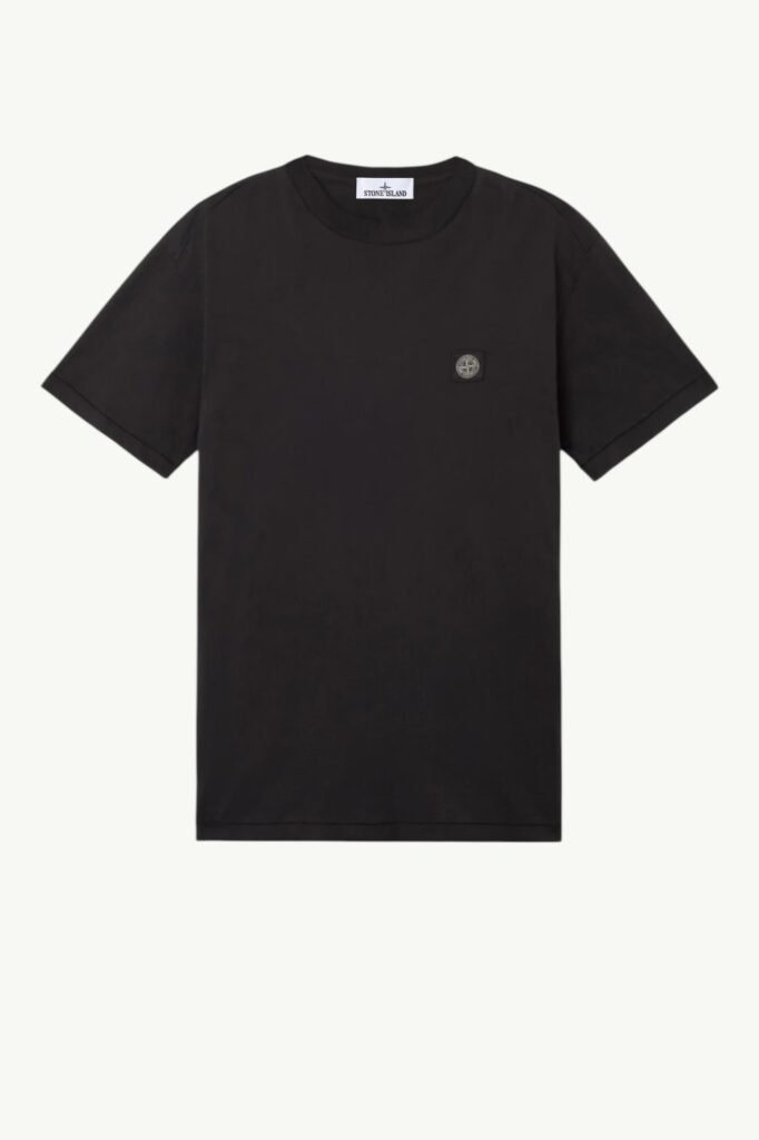 Stone Island 60/2 Cotton Jersey Compass Logo Patch T-Shirt Black L1S152100027-S0013-V0029