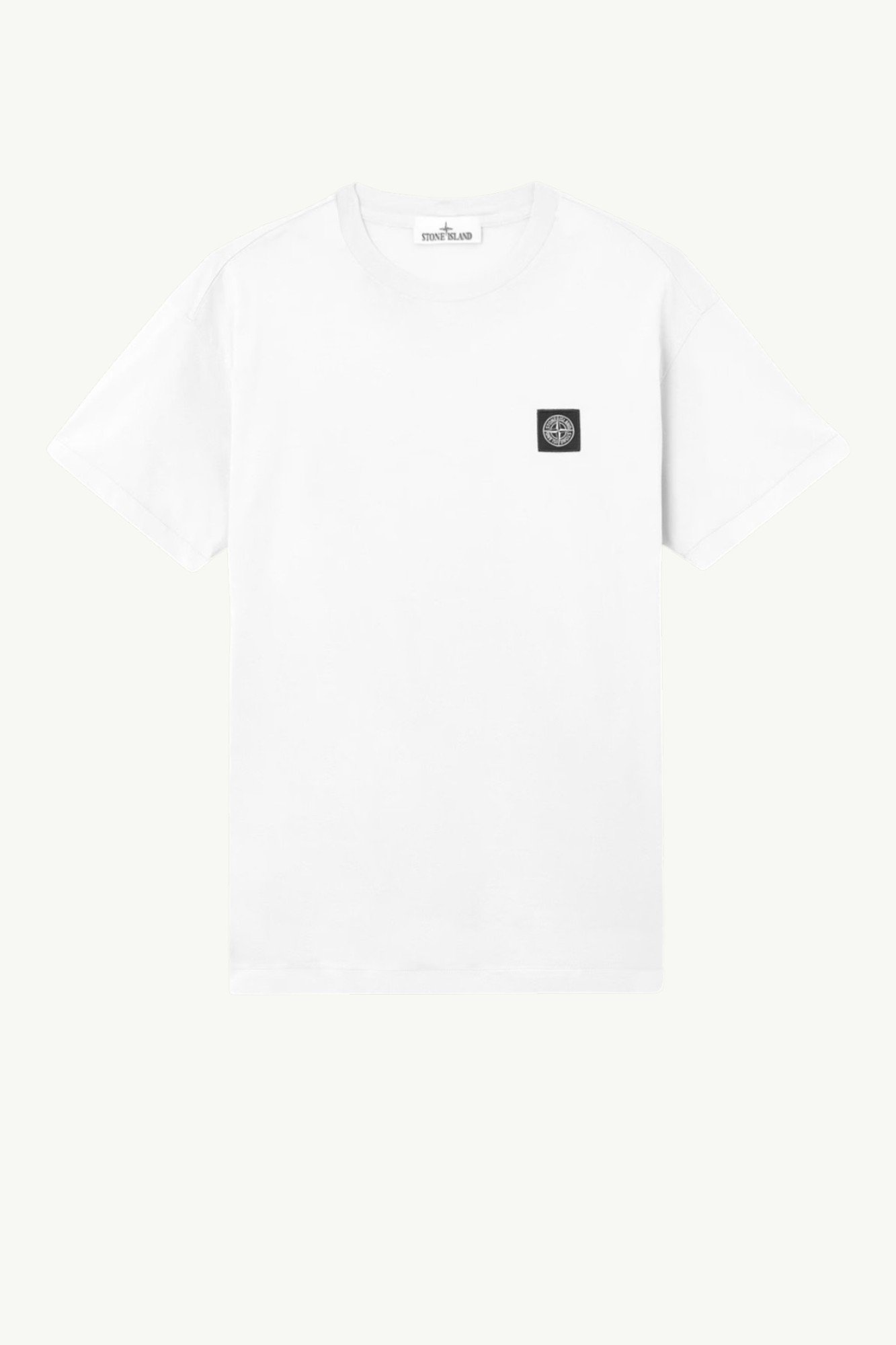 Stone Island 60/2 Cotton Jersey Compass Logo Patch T-Shirt White L1S152100027-S0013-V0001
