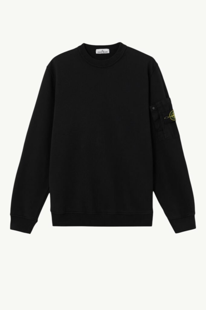 Stone Island Cotton Fleece Regular-fit With Pocket Sweatshirt Black L1S156100019-S0410-V0029